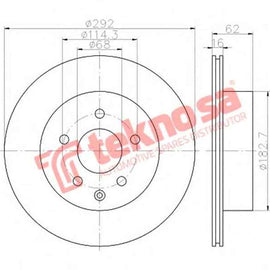 Brake Disc X Trail 04 (Rear Vented) Brake Disc Ferodo