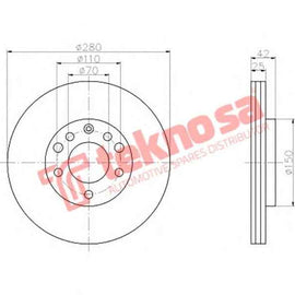 Brake Disc Zafira I 1.8 01 (Front Vented) Brake Disc OPTIMA