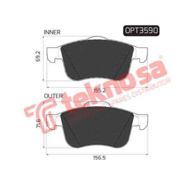Brake Pad Alfa 159 06 (F) (SET LH & RH Wheel) Brake Pads Optima