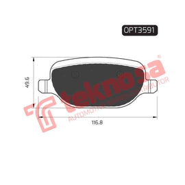 Brake Pad Alfa Romeo 159 11 ( R ) (SET LH & RH Wheel) Brake Pads Optima