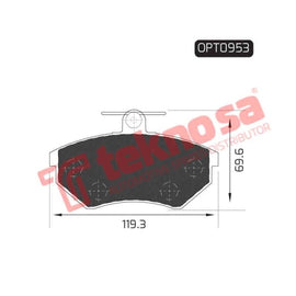 Brake Pad Audi 400 87 91 ( Front ) (SET LH & RH Wheel) Brake Pads Optima