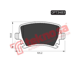 Brake Pad Audi A3 03 11 ( R ) (SET LH & RH Wheel) Brake Pads Optima