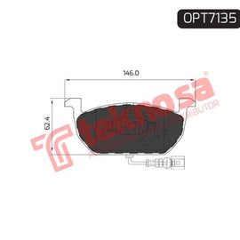 Brake Pad Audi A3 2.0Tdi 13 ( Front ) (SET LH & RH Wheel) Brake Pads Optima