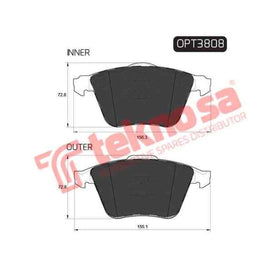 Brake Pad Audi A4 01 ( Front ) (SET LH & RH Wheel) Brake Pads Optima