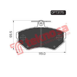 Brake Pad Audi A4 95 01 ( Front ) (SET LH & RH Wheel) Brake Pads Optima