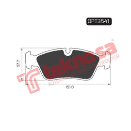 Brake Pad Bmw 1 Series 07 12 ( Front ) (SET LH & RH Wheel) Brake Pads Optima