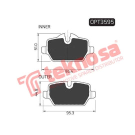 Brake Pad Bmw 1 Series [E87] 04 10 ( R ) (SET LH & RH Wheel) Brake Pads Optima