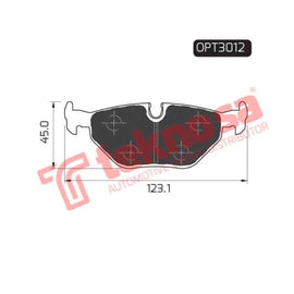 Brake Pad Bmw 3 Series [E36] 88 93 ( R ) (SET LH & RH Wheel) Brake Pads OPTIMA