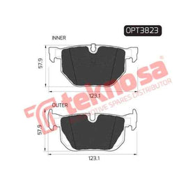 Brake Pad Bmw 3 Series [E92 E93] 04 ( R ) (SET LH & RH Wheel) Brake Pads Optima