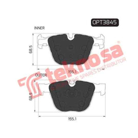 Brake Pad Bmw 3 Series [E92 E93] 06 ( F) (SET LH & RH Wheel) Brake Pads Optima