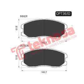 Brake Pad Chevrolet Captiva 07 17 ( Front ) (SET LH & RH Wheel) Brake Pads Optima