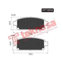 Brake Pad Chevrolet Cruze 09 17 ( R ) (SET LH & RH Wheel) Brake Pads OPTIMA