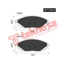 Brake Pad Chevy Spark 10 (F) (SET LH & RH Wheel) Brake Pads Optima
