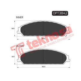Brake Pad Chrysler 300C 04 ( Front ) (SET LH & RH Wheel) Brake Pads Optima