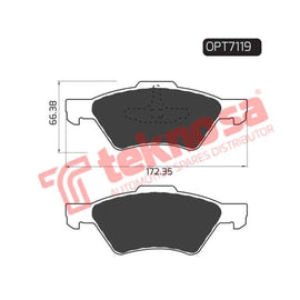 Brake Pad Chrysler Voyager 00 ( Front ) (SET LH & RH Wheel) Brake Pads Optima