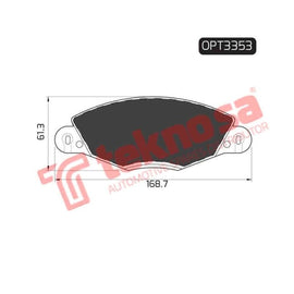 Brake Pad Citroen C5 01 ( Front ) (SET LH & RH Wheel) Brake Pads Optima