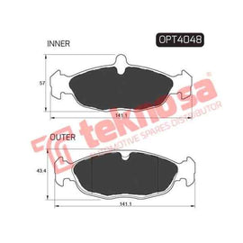 Brake Pad Daewoo Lanos 97 ( Front ) (SET LH & RH Wheel) Brake Pads Optima