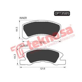 Brake Pad Daihatsu Charade 03 11 ( Front ) (SET LH & RH Wheel) Brake Pads Optima