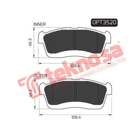 Brake Pad Daihatsu Copen 05 ( Front ) (SET LH & RH Wheel) Brake Pads Optima