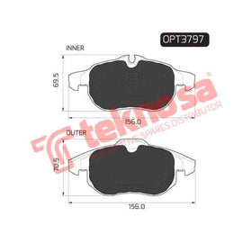 Brake Pad Fiat Croma 05 ( Front ) (SET LH & RH Wheel) Brake Pads Optima