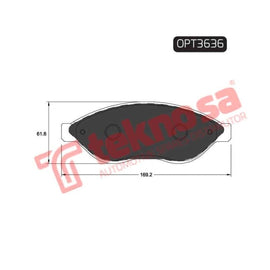 Brake Pad Fiat Ducato 06 ( Front ) (SET LH & RH Wheel) Brake Pads Optima