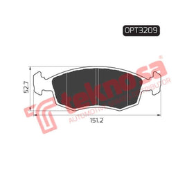 Brake Pad Fiat Palio 05 ( Front ) (SET LH & RH Wheel) Brake Pads Optima