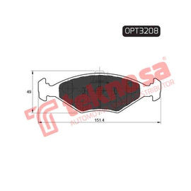 Brake Pad Fiat Palio 96 ( Front ) (SET LH & RH Wheel) Brake Pads Optima