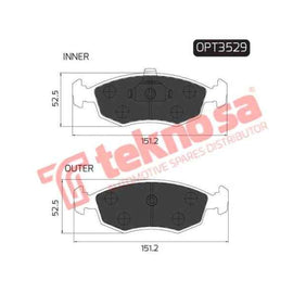 Brake Pad Fiat Strada 05 ( Front ) (SET LH & RH Wheel) Brake Pads Optima