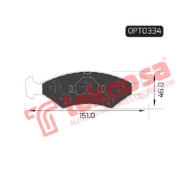 Brake Pad Ford Bantam 83 86 ( Front ) (SET LH & RH Wheel) Brake Pads Optima