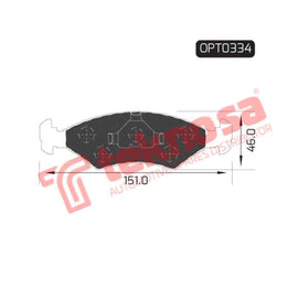 Brake Pad Ford Bantam 83 86 ( Front )