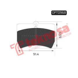 Brake Pad Ford Bantam 94 02 ( Front ) (SET LH & RH Wheel) Brake Pads Optima