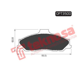 Brake Pad Ford Ranger 08 ( Front ) (SET LH & RH Wheel) Brake Pads Optima