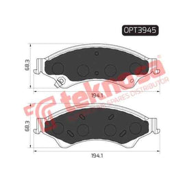 Brake Pad Ford Ranger 11 ( Front ) (SET LH & RH Wheel) Brake Pads Optima