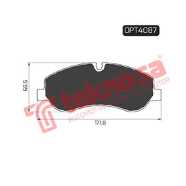 Brake Pad Ford Transit 14 ( Front ) (SET LH & RH Wheel) Brake Pads Optima