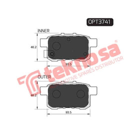 Brake Pad Honda Accord 08 ( R ) (SET LH & RH Wheel) Brake Pads Optima