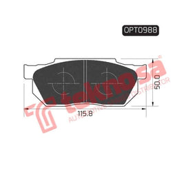 Brake Pad Honda Ballade 89 92 ( Front ) (SET LH & RH Wheel) Brake Pads OPTIMA