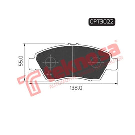 Brake Pad Honda Ballade 92 96 ( Front ) (SET LH & RH Wheel) Brake Pads Optima