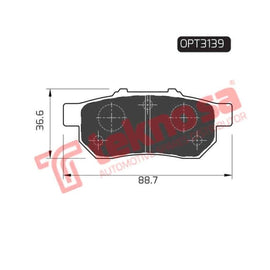 Brake Pad Honda Ballade 92 96 ( R ) (SET LH & RH Wheel) Brake Pads OPTIMA