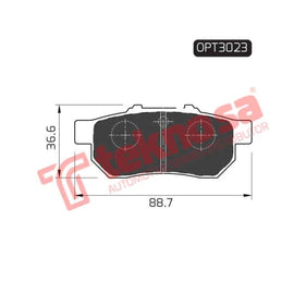 Brake Pad Honda Ballade 92 96 ( R ) (SET LH & RH Wheel) Brake Pads Optima