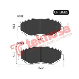 Brake Pad Honda CRear Vented 02 ( Front ) (SET LH & RH Wheel) Brake Pads Optima