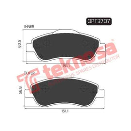 Brake Pad Honda CRear Vented 08 ( Front ) (SET LH & RH Wheel) Brake Pads Optima