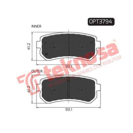 Brake Pad Hyundai Accent 06 ( R ) (SET LH & RH Wheel) Brake Pads OPTIMA