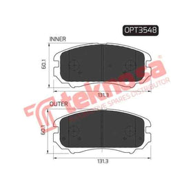 Brake Pad Hyundai Elantra 07 11 ( Front ) (SET LH & RH Wheel) Brake Pads Optima