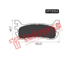 Brake Pad Hyundai Elantra 93 95 ( R ) (SET LH & RH Wheel) Brake Pads Optima