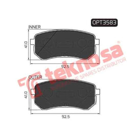 Brake Pad Hyundai I10 08 ( R ) (SET LH & RH Wheel) Brake Pads Optima