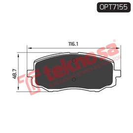 Brake Pad Hyundai I20 12 ( Front ) (SET LH & RH Wheel) Brake Pads Optima