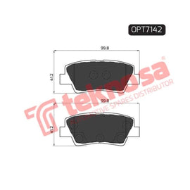 Brake Pad Hyundai I20 15 ( R ) (SET LH & RH Wheel) Brake Pads Optima