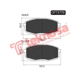 Brake Pad Hyundai I30 07 ( Front ) (SET LH & RH Wheel) Brake Pads Optima