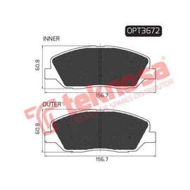 Brake Pad Hyundai Sante Fe 06 09 ( Front ) (SET LH & RH Wheel) Brake Pads Optima