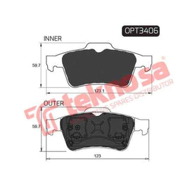 Brake Pad Jaguar Xf 11 ( R ) (SET LH & RH Wheel) Brake Pads Optima